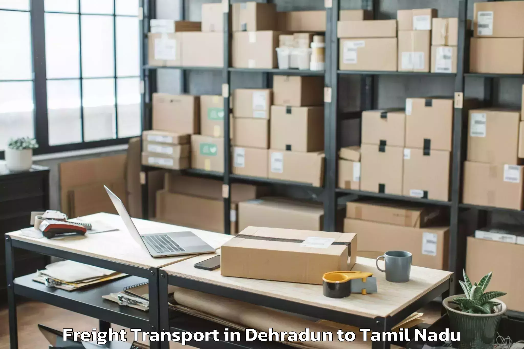 Easy Dehradun to Gujiliamparai Freight Transport Booking